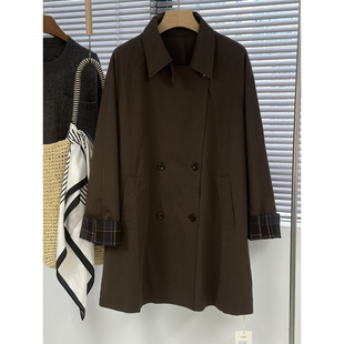 左村专柜2025秋冬新款休闲松弛感宽松中长风衣外套女设计品质上衣