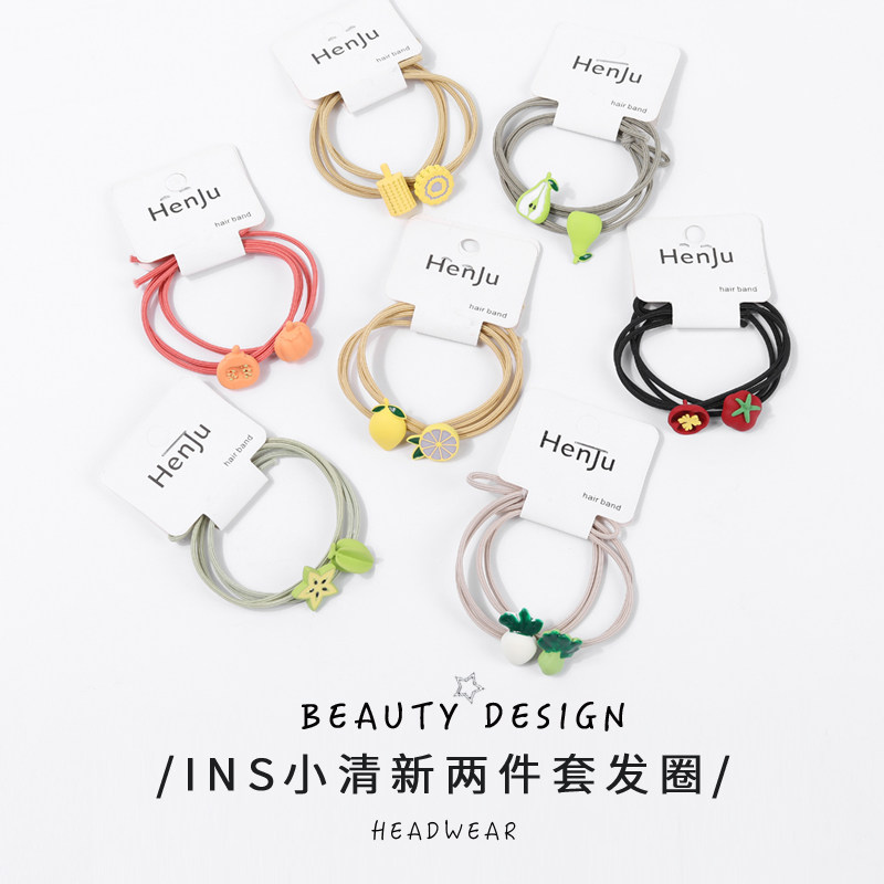 水果发绳多层高弹力不伤发皮筋