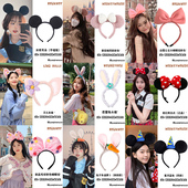 可爱迪士尼乐园头饰米奇发箍女超大蝴蝶结在逃公主头箍星黛露发饰