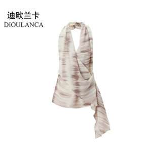 DIOULANCA 欧美风外贸女装新款扎染垂性上衣长裤 1165071 1165072