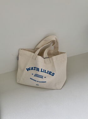 现货 depound 韩国品牌官方授权 字母印花手提单肩帆布包帆布袋