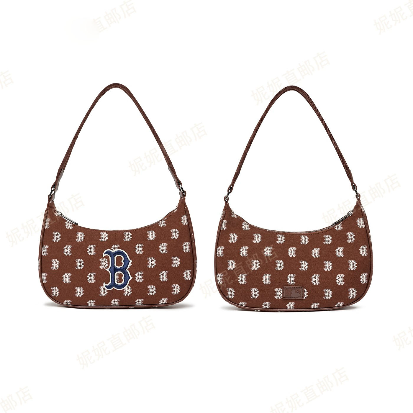 Ni妮韩国直邮25新款男女情侣款复古老花满标单肩手提包3ABQS102N