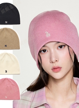 Ni妮韩国直邮25新款贴头迷你标显脸小刺绣针织帽3ABNB1456