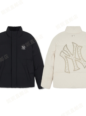 Ni 妮韩国直邮25新款NY晕染老花大标羽绒服外套鹅绒3ADJM1256