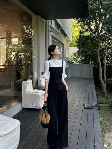 春秋新款大码套装女胖mm优雅气质时尚修身马甲阔腿裤两件套200斤