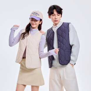 秋冬季 冬轻薄绵羊毛马甲男女中老年青年棉衣坎肩休闲贴身保暖背心