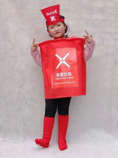 垃圾桶卡通人偶垃圾箱环保活动宣传演出道具四色垃圾分类玩偶服装