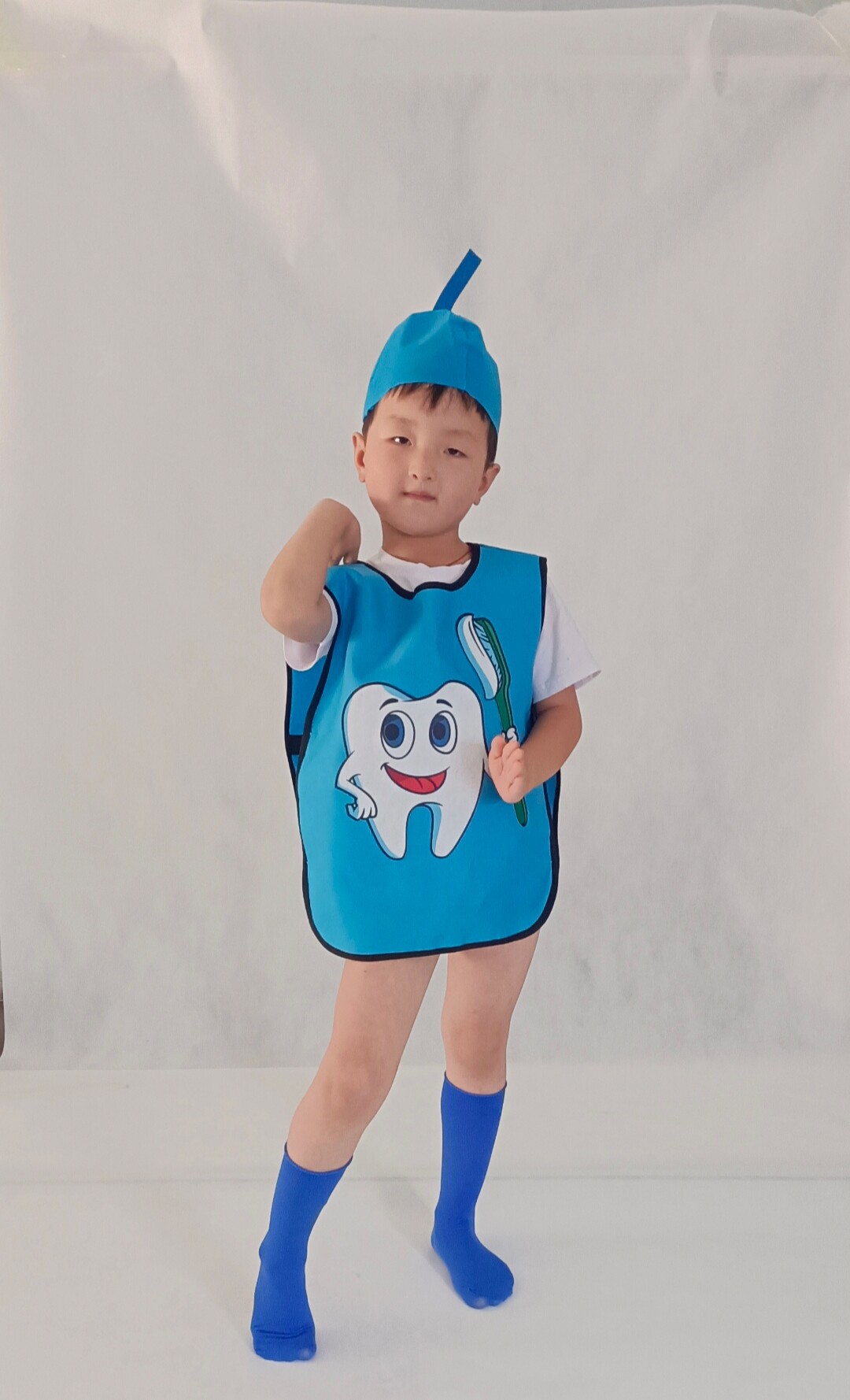 六一儿童牙细菌演出服装幼儿白牙齿黄蛀牙牙刷道具病毒表演衣服
