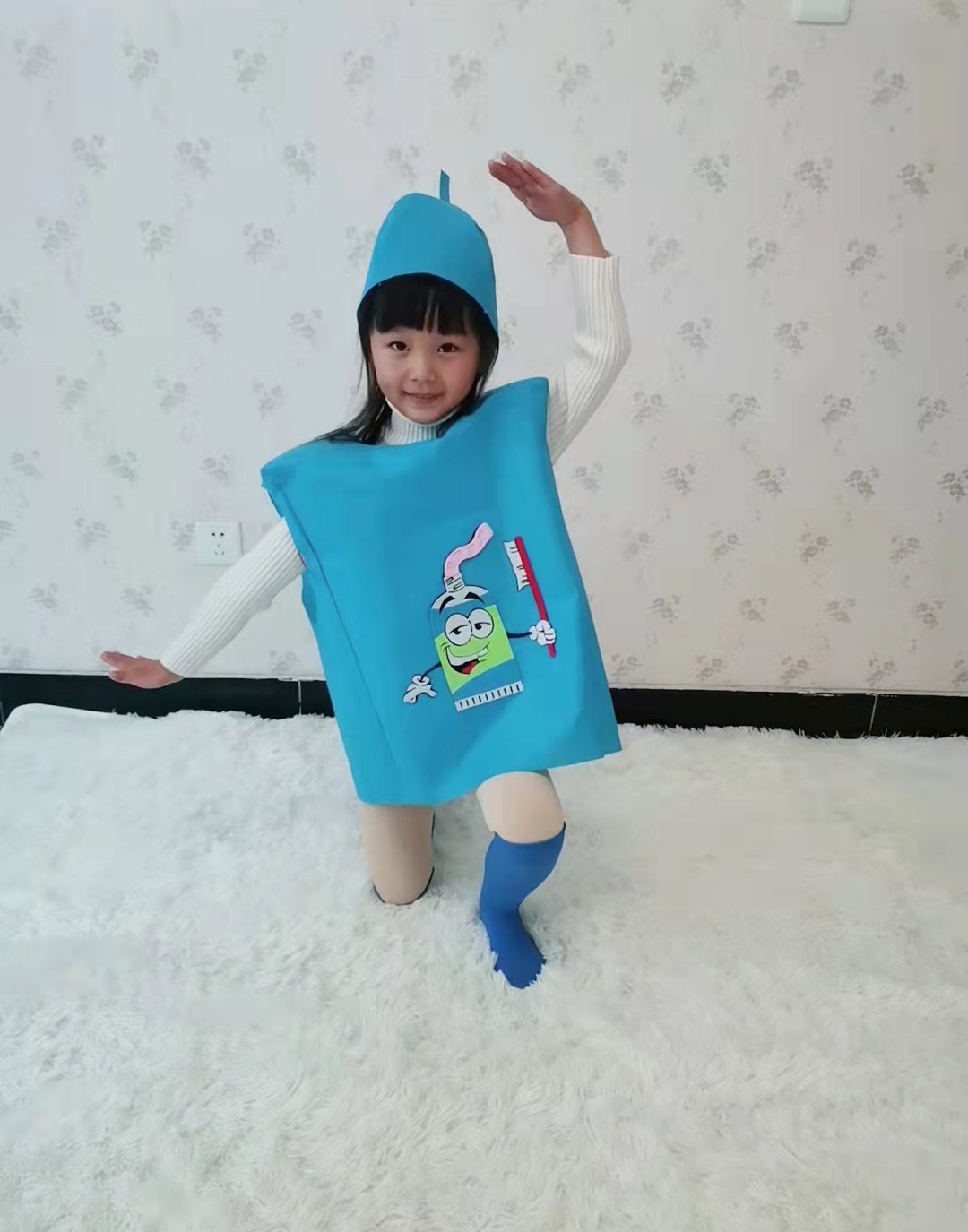 儿童牙细菌大战演出服幼儿园牙刷白牙表演服黑牙舞蹈蛀牙牙齿服装
