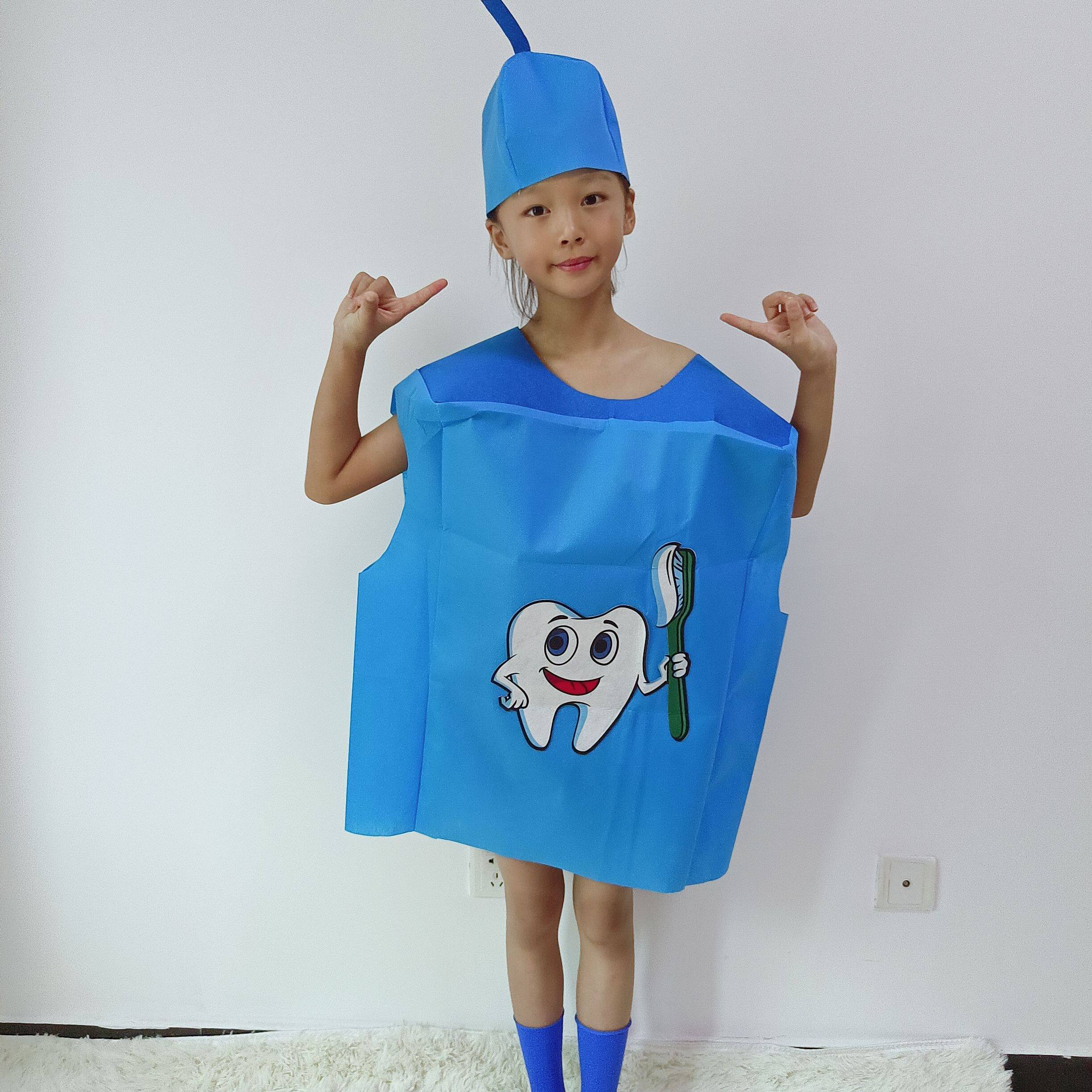 儿童牙细菌大战演出服情景剧牙细菌大作战服装蛀牙齿牙刷道具衣服