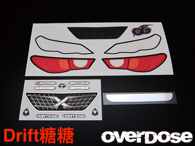 OD1140 OVERDOSE TOYOTA GRX130 Mark X 模型车壳 3D仿真贴纸