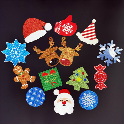 圣诞糖果贝壳雪花胸贴一次性