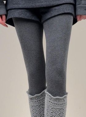 MuMu Socks秋冬季高弹灰色连裤袜高腰打底裤美腿外穿miu系不掉档