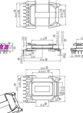 EE4213变压器骨架大小骨架配套用EE42骨架EE42电源变压器磁芯骨架
