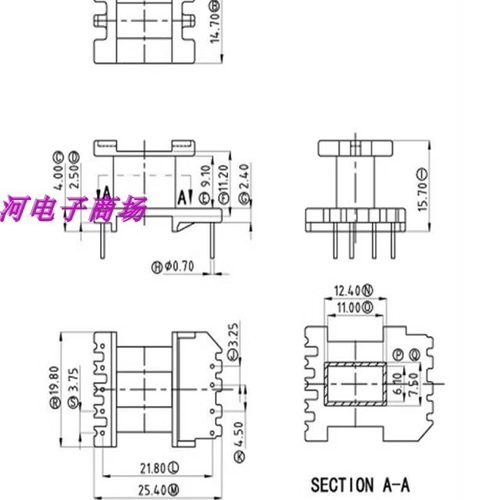ee22变压器骨架电源磁芯骨架