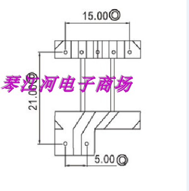 EF20变压器磁芯骨架卧式5+2