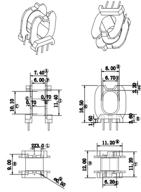 快充变压器ATQ18磁芯PC95材质加ATQ18骨架卧式3-3 针电木材质现货