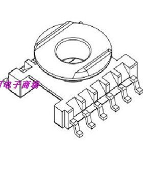 ER14.5变压器磁芯骨架ER14.5贴片骨架磁芯贴片6+6