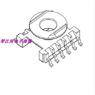 ER14.5变压器磁芯骨架ER14.5贴片骨架磁芯贴片6+6