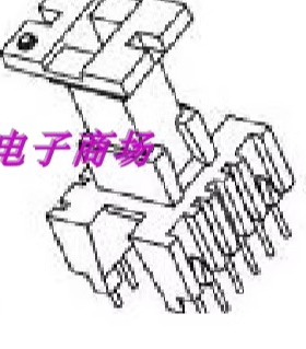 EEL16变压器骨架 磁芯带挡墙立式4+6脚