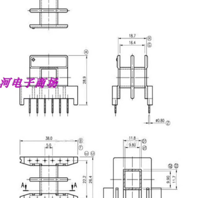 EE35电源变压器磁芯骨架骨架双槽