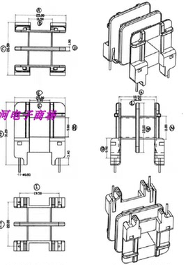EE35高频电源变压器磁芯骨架双槽2+2