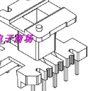 EE19变压器磁芯骨架立式5+5