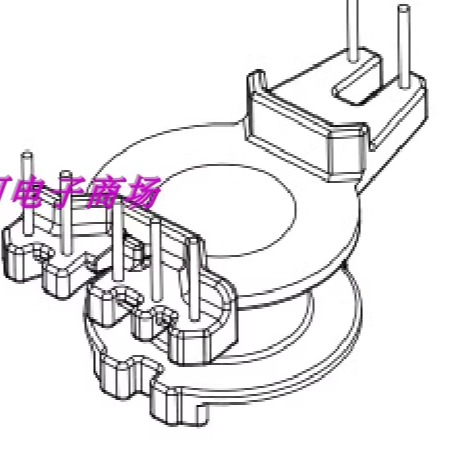 变压器磁芯骨架环底座磁环白壳