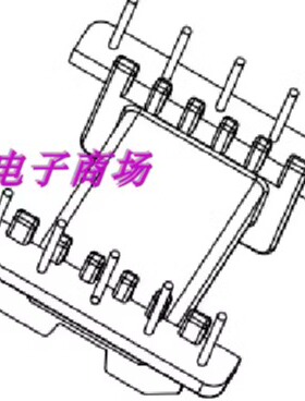 EFD25变压器磁芯骨架卧式5+5针