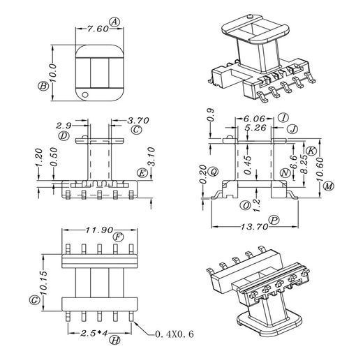 ee10铁氧体磁芯磁芯电木骨架