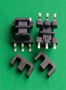 EE5.0变压器铁氧体磁芯高导镜面磁芯R10K加骨架卧式双槽贴片3+3针