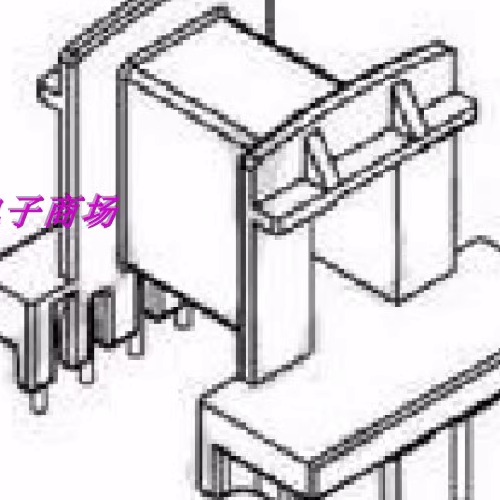 EF20电源变压器磁芯骨架卧式4+2
