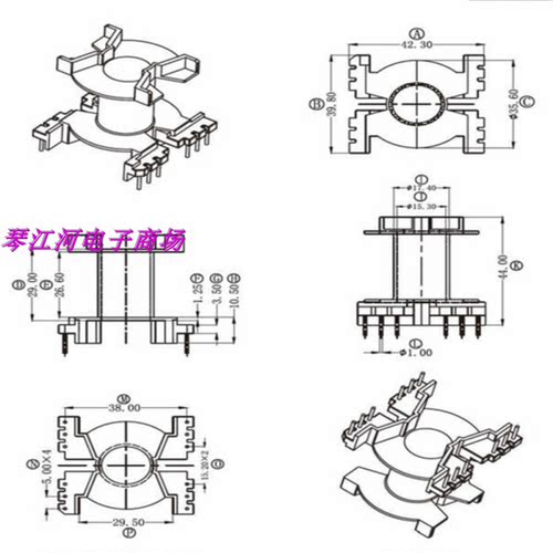 pq4040立式电源变压器磁芯
