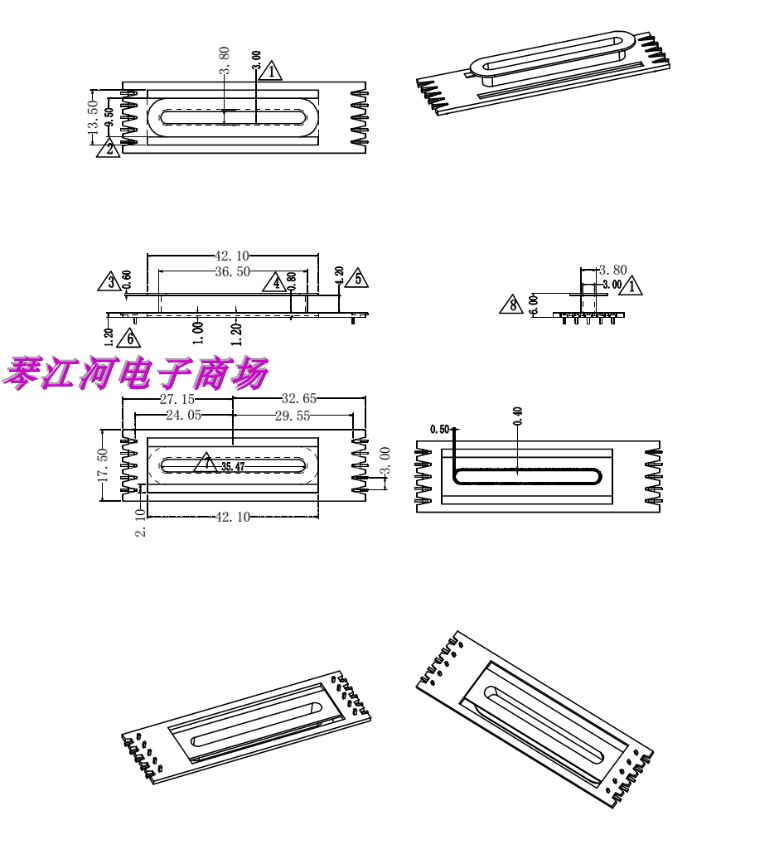 EDR4210高频变压器骨架立式5+5