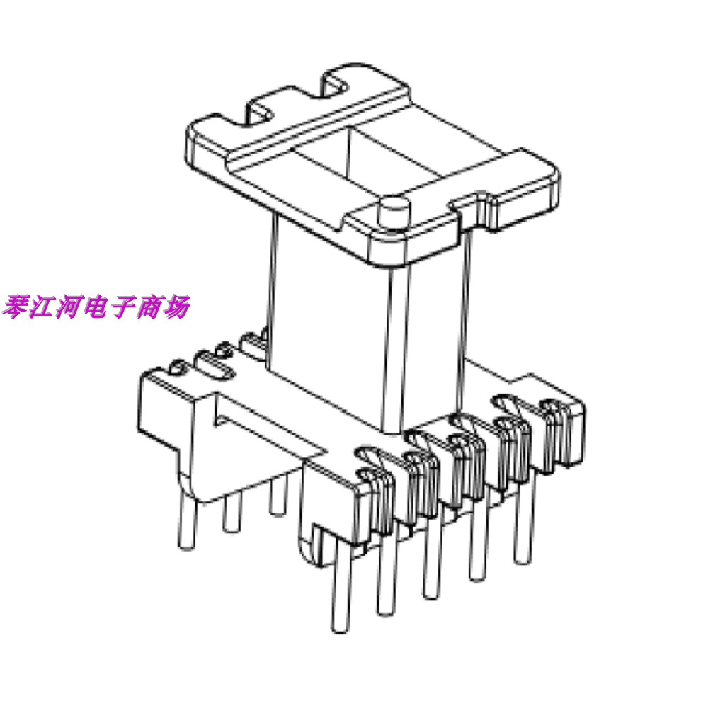EE13磁芯骨架立式5+5针磁芯骨架
