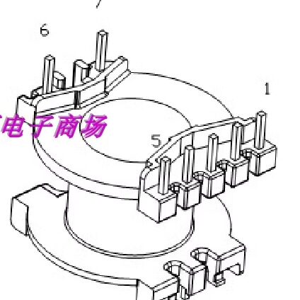PQ23骨架高频变压器骨架5+2