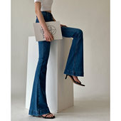 加厚显瘦喇叭裤 PAPERLLL高腰黑色高个子微喇牛仔裤 女2026年新款 子