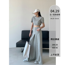 PAPERLLL辛间时尚休闲短袖运动套装女夏季2024新款宽松两件套套裙