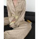 PAPERLLL辛间 宽松高级感睡衣女款 周末party 缎感豹纹家居服套装