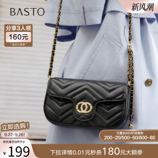 潮流单肩斜挎包女TY053DX5 链条小方包时尚 百思图2025冬季 商场新款