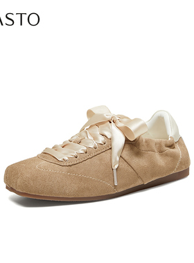 【好物体验专享】百思图2026春季新款德训鞋街头休闲女鞋UZQ02AM6