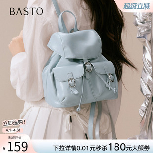 时尚 旅行双肩背包休闲大容量女包TY033BX5 商场新款 百思图春夏季