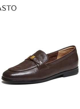 【好物体验专享】百思图2026春季新款乐福鞋女单鞋UXS01AA6