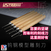 进口GK刻线刀 优速达 高达模型工具 推刀雕刻刀军模细节改造工具