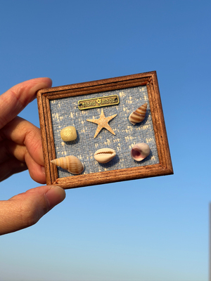 【老奶奶DIY手作坊】原创手作平潭文创贝壳物语相框冰箱贴