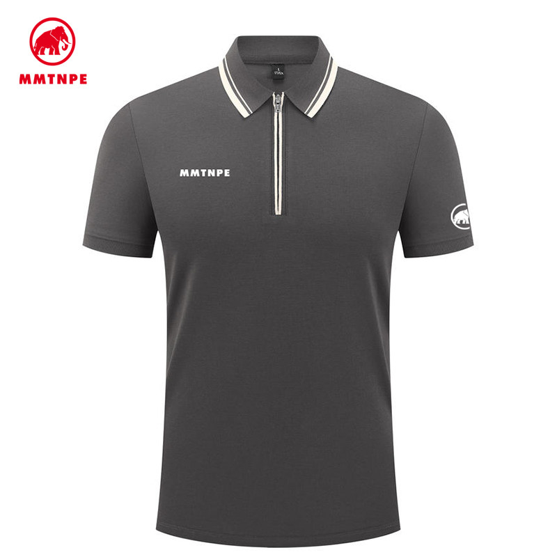 猛犸北极象户外运动短袖POLO衫速干T恤夏季健身登山徒步休闲上衣
