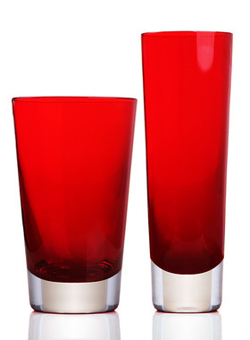 Homix 彩色手工水晶玻璃杯冷饮凉水杯啤酒果汁牛奶杯鸡尾酒杯子