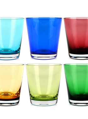 Homix 卡洛手工无铅水晶玻璃水杯高品质果汁杯冷饮杯