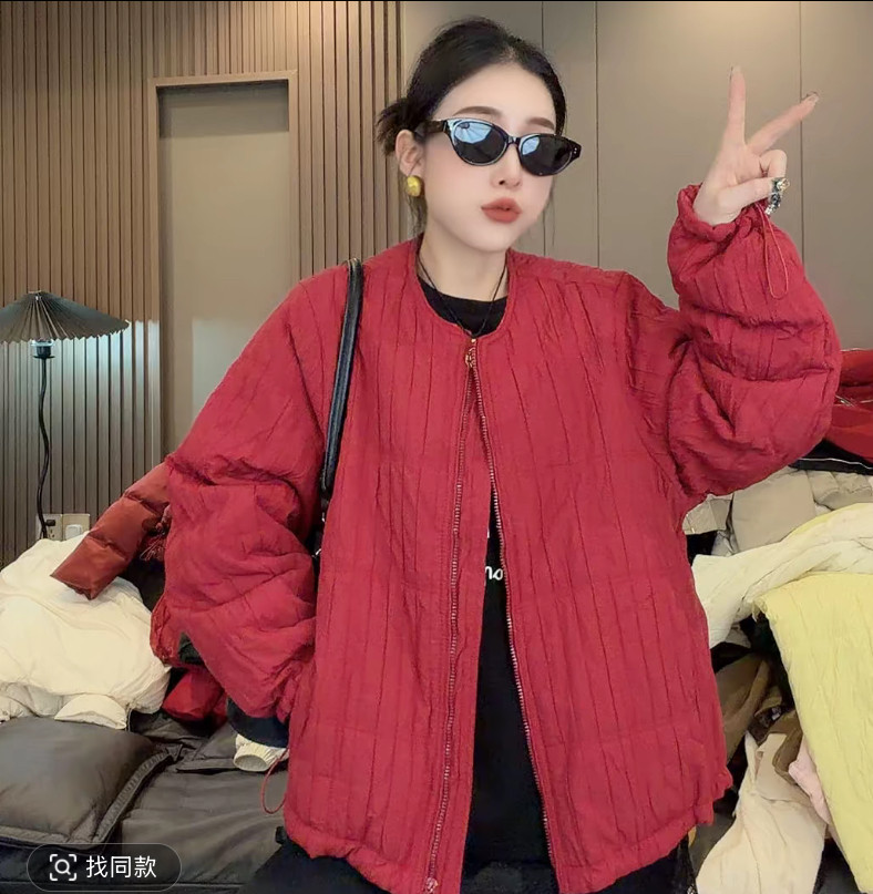 韩系棉服轻薄夹棉短外套女2026秋冬小个子高级感宽松圆领夹克上衣,女装/女士精品,棉衣/棉服,淘宝优惠券,粉丝福利购,淘宝优惠卷