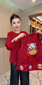 单排扣红色气质减龄上衣 风财神刺绣马甲女无袖 2026早春新款 新中式